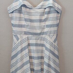 Jun & Ivy Blue Striped Mini Dress Size Medium